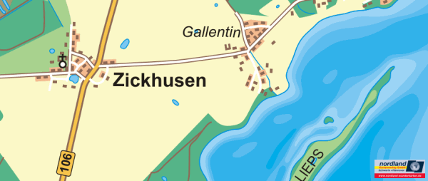 Landkarte von Zickhusen Landkarte von Zickhusen