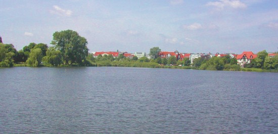 Blick auf den Burgsee von der Schlossbrcke vom Schweriner Schloss